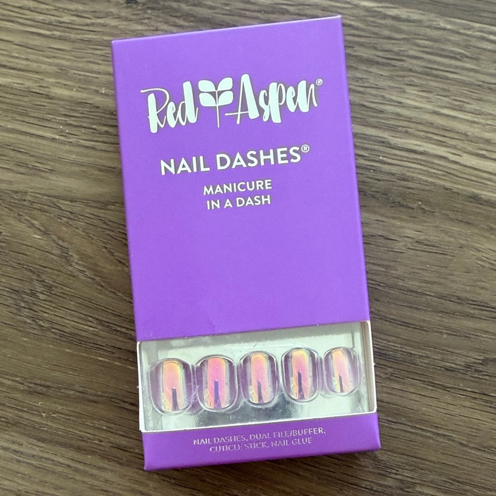 Holographic Lee lee Red Aspen Purple Nail Dashes